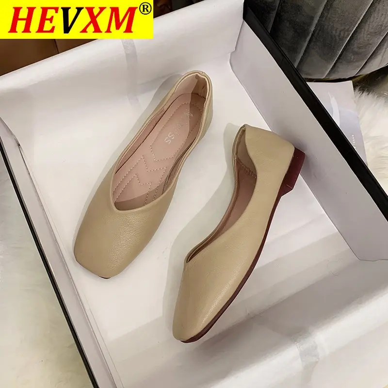 

HEVXM/2021 осенние дамские туфли на плоской подошве Балетки на плоской подошве Лоферы для медсестры слипоны; Женские туфли-оксфорды на плоской п...