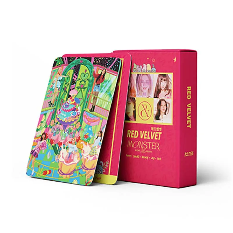 

54 Pcs / Set Kpop Red Velvet Photocard Album Poster Card High Quality HD Ins Picture Self Made Paper Lomo Card Fans Gift