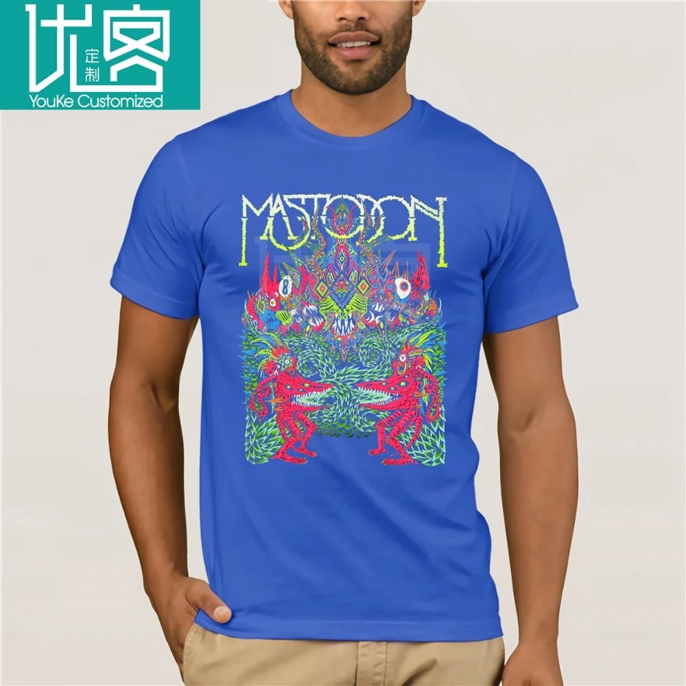 Mastodon Neon Creatures/черная футболка с монстрами новая официальная Merch летняя известная