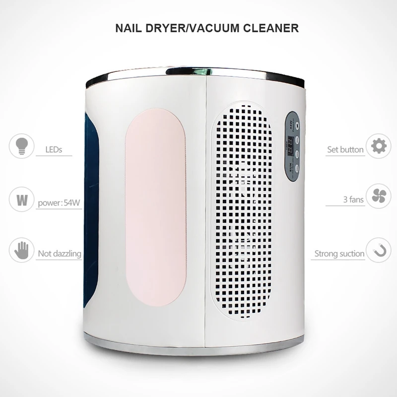 54 Вт УФ лампа для ногтей 4 в 1 оборудование дизайна электрическая дрель вакуумное
