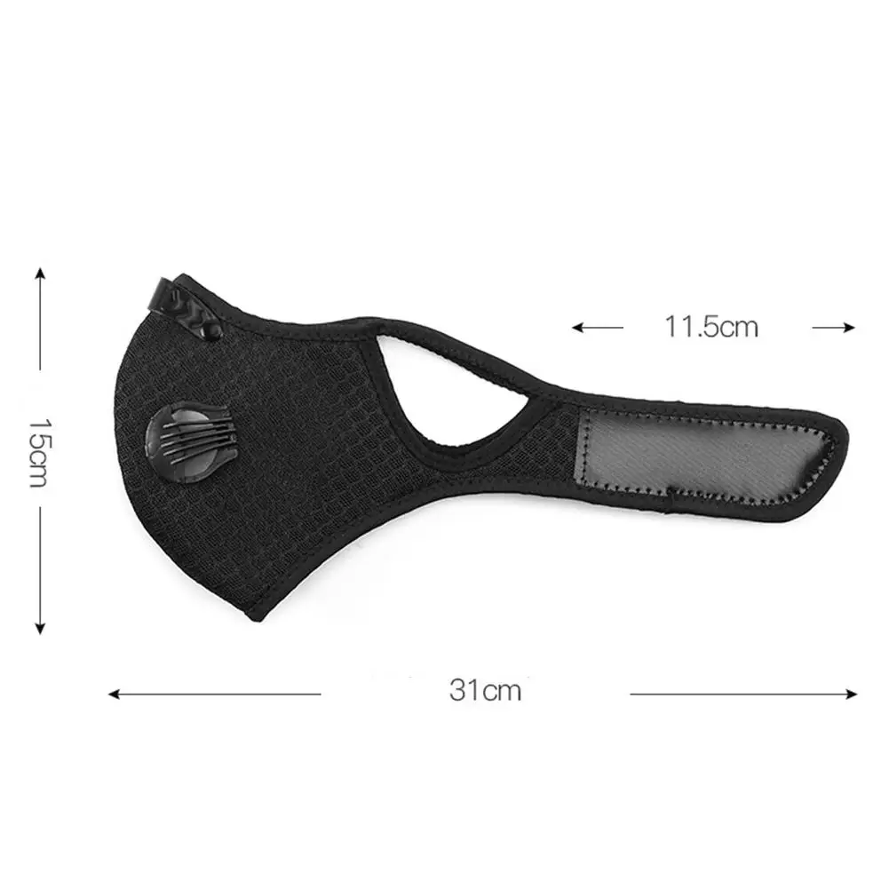 Пылезащитная маска дышащая двухклапанная Неопреновая ткань для защиты лица и
