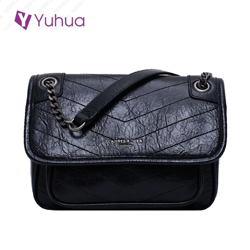 

Yuhua 2020 новые модные женские сумочки, простая однотонная женская сумка, Повседневная сумка через плечо в Корейском стиле, трендовые сумки-мес...