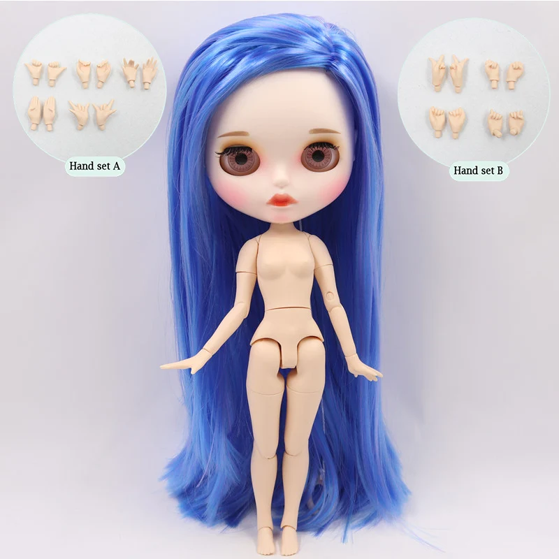 A doll with hand AB ICY Nude Blyth пользовательские куклы № BL7216/6208 светильник розовый микс Voilet белый цвет кожи 1/6 bjd, pullip, licca, jerryberry - Цвет: A doll with hand AB