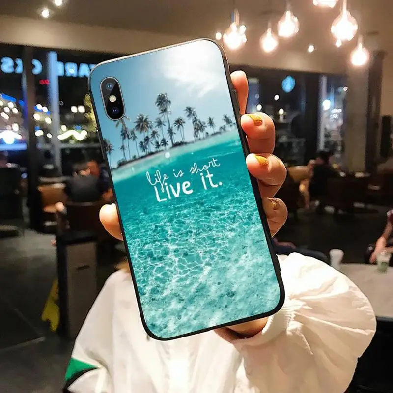 

Travel mountain sea beach quotes high quality luxury Phone Case funda for iPhone 11 12 pro XS MAX 8 7 6 6S Plus X 5S SE 2020 XR