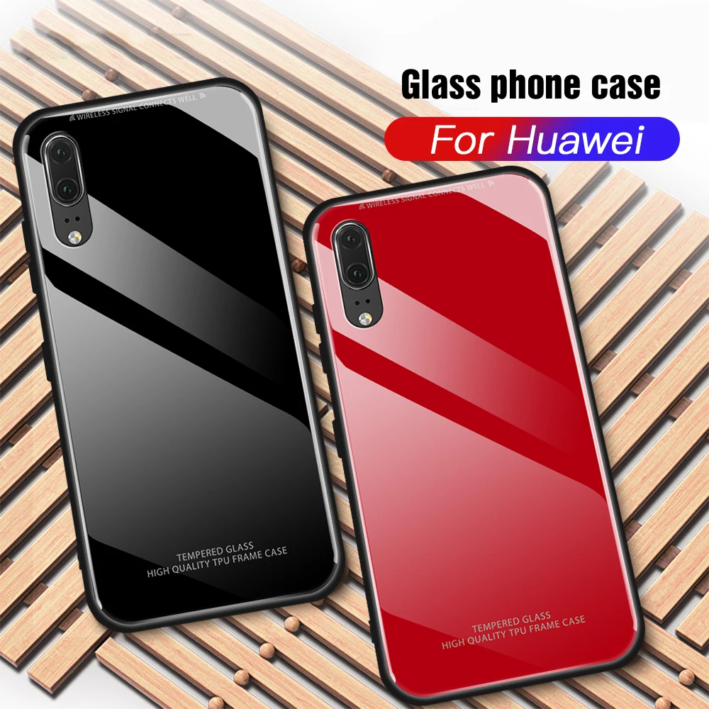 Глянцевый стеклянный чехол для телефона huawei P30 Lite P20 Lite P30 P20 Pro ударопрочный чехол из закаленного стекла