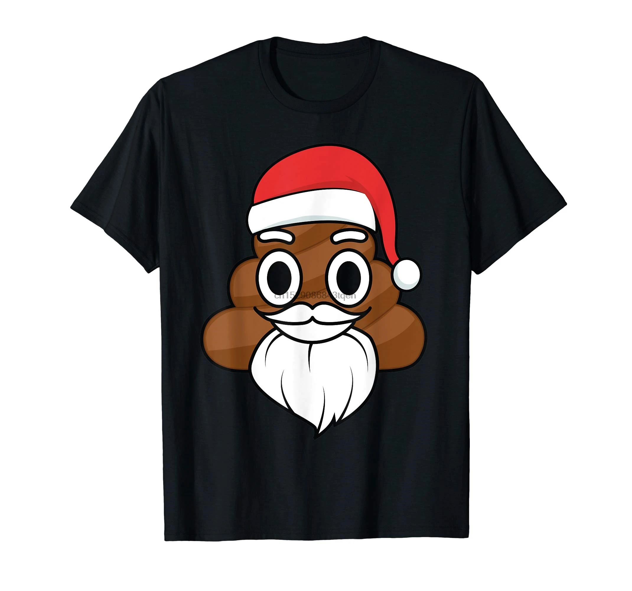Poop Emojis Santa Christmas Poo santa claus классная Подарочная Футболка мужская черный| |
