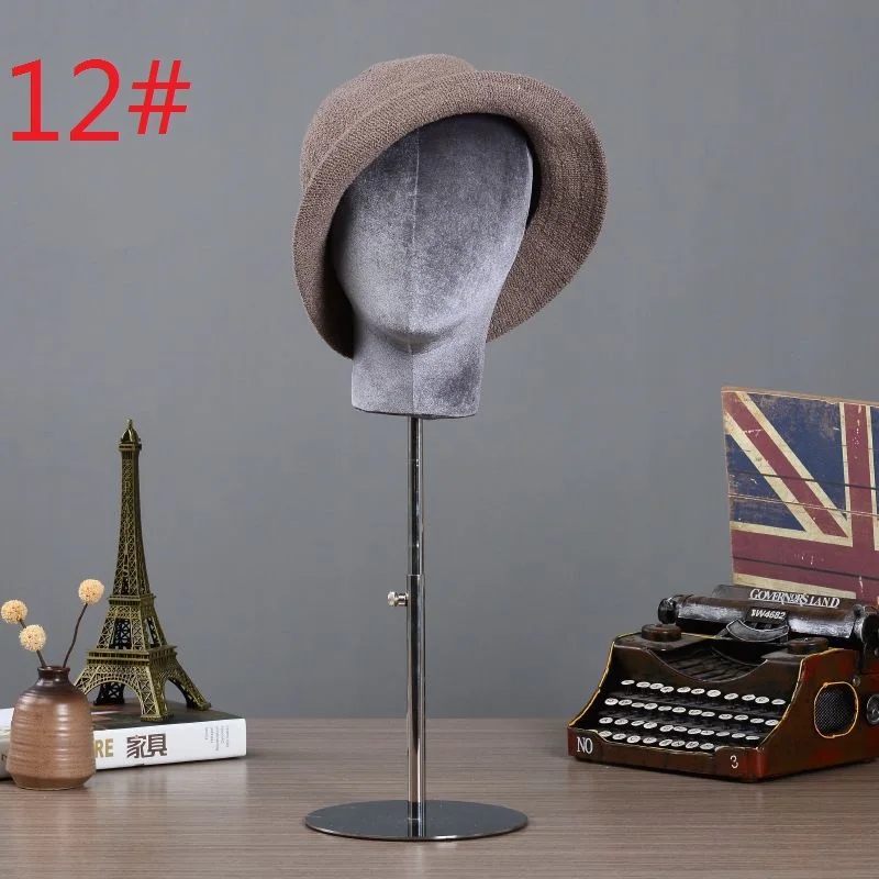 Манекен с тканевой крышкой и металлической подставкой для демонстрации париков