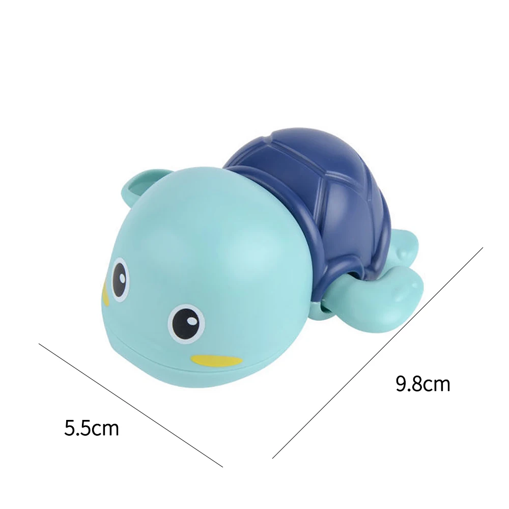 

Infant Turtle Bathing Toy Tortoise Bath Toys Cute Swimming Game Baby Bathroom Playing Water Pool Wound-Up Chain Clockwork Toys