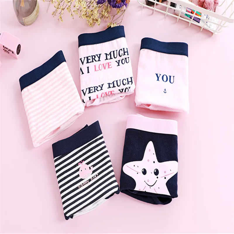 Женские хлопковые трусы с заниженной талией 5 шт./лот|Женские трусики| |