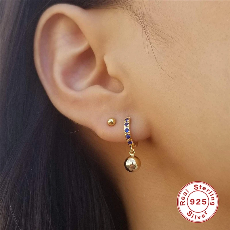 

Aide 925 Sterling Silver Pave Colorful Zircon Circle Hoop Earrings With Butterfly Bee Cross Snake Cactus Charms Pendant Earrings