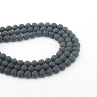 round black agates frosted natural stone beads elegant making for jewelry diy bracelet necklace accessories size 4 6 8 10 12mm