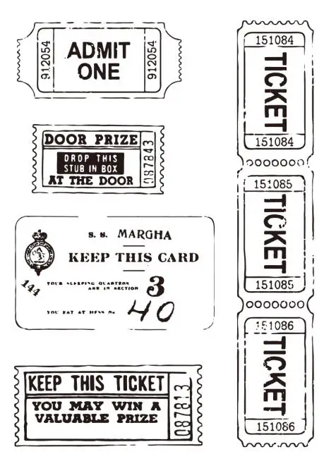 Билет прозрачный силиконовый штамп/печать для DIY скрапбукинга/фотоальбома