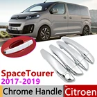 Накладка на дверную ручку для Citroen SpaceTourer Dispatch MK3 2017 2018 2019, хромированная накладка на наружную дверную ручку, аксессуары для автомобиля, наклейки, набор отделки, 4 двери