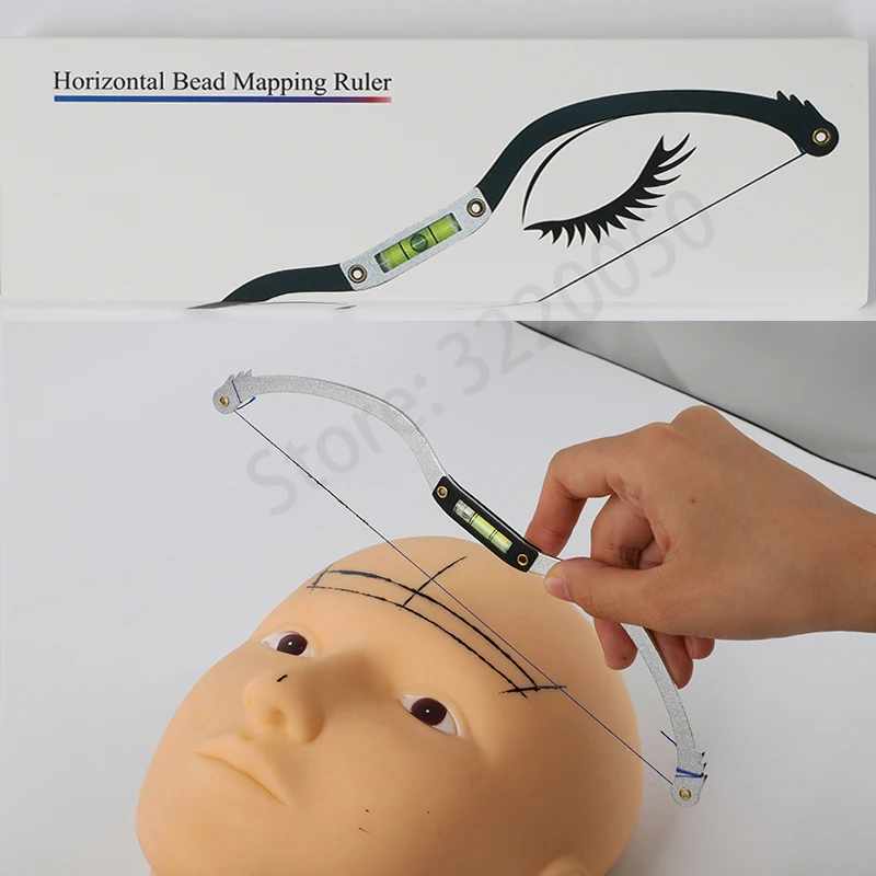 Карманная струна с линейкой для бровей набор нанесения татуировок на брови тату