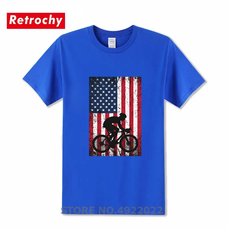 Мужская футболка с американским флагом и на 4 июля Ретро стиль MTB модная из Джерси
