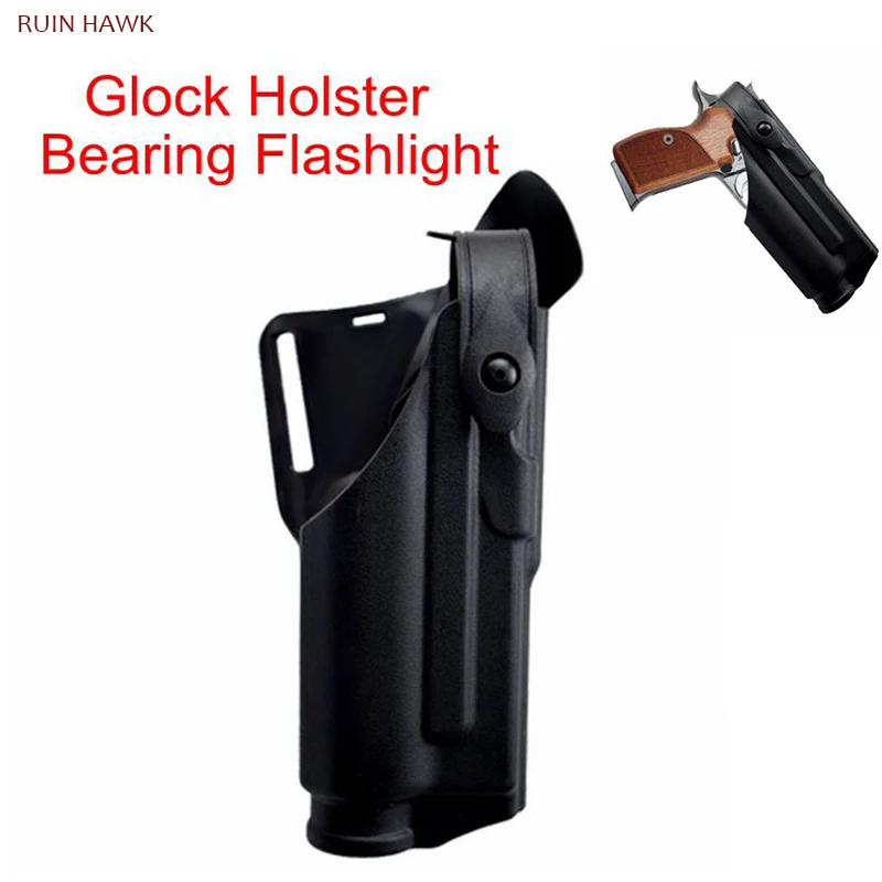 

Тактическая охотничья Glock кобура для пистолета принадлежности для пистолета Глок тактический Glock 17 19 22 23 31 32 пояс кобура с фонариком