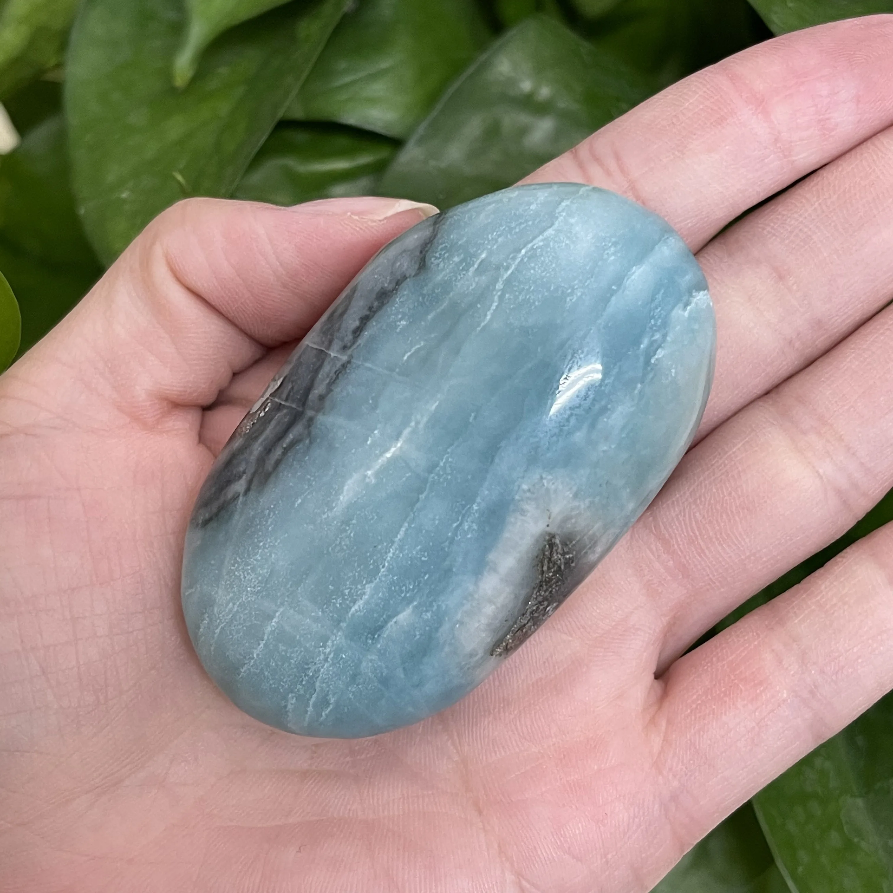 

Natural Caribbean Calcite Crystal Massage Polished Healing Chakra