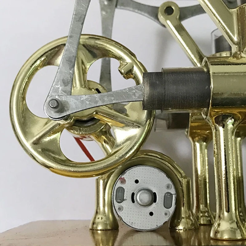 

N0HB Stirling Double Engine Model Bulb External Combustion Heat Steam Power Experiment Engine Model