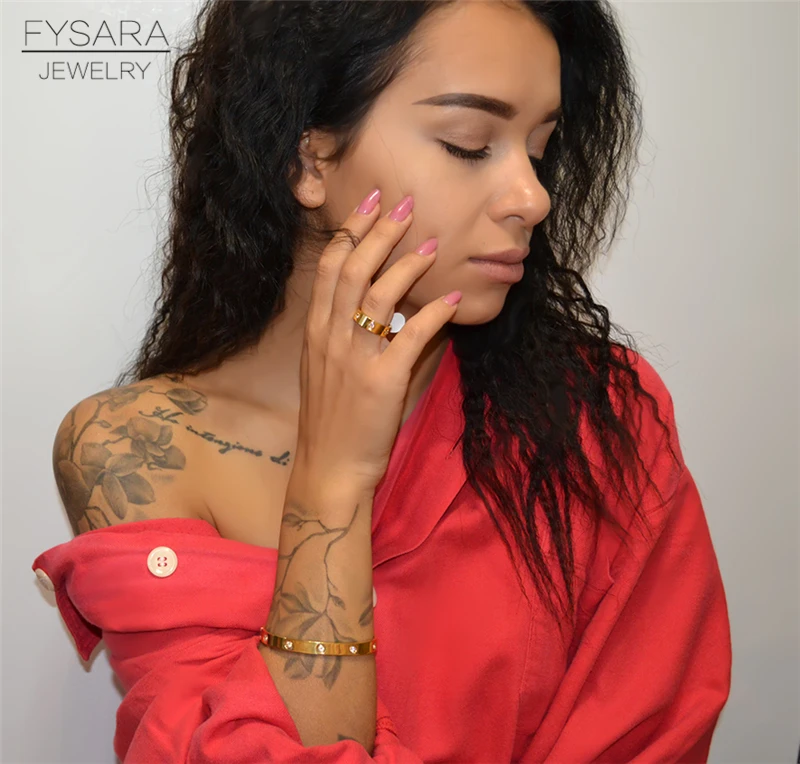 FYSARA, роскошный бренд, кристаллы, браслеты для влюбленных, кубический цирконий, браслеты для пар, роскошные ювелирные изделия, нержавеющая сталь, браслеты для женщин, подарок