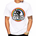 Футболка с коротким рукавом для ЛГБТ-группы Радуга велосипедов