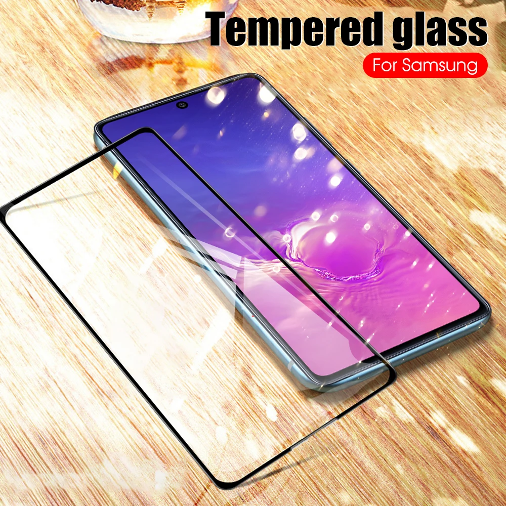 

9D Curved Glass For Samsung Galaxy A51 A71 A01 A91 A81 M31 M21 Note10 S10 Lite Screen Protector Edge Protective Tempered Glass