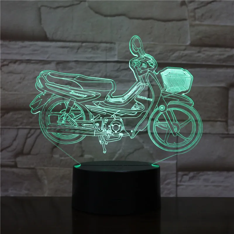 Крутой Мотоцикл 3D лампа ночник USB/на батарейках светодиодный ночник лампа визуальный световой эффект подарок для любителей мотоциклов