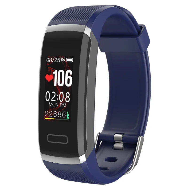 Wearpai FitnessTracker умные часы для мужчин и женщин HeartRate Монитор калорий шагомер Водонепроницаемые спортивные наручные часы для Android и IOS - Цвет: silver blue