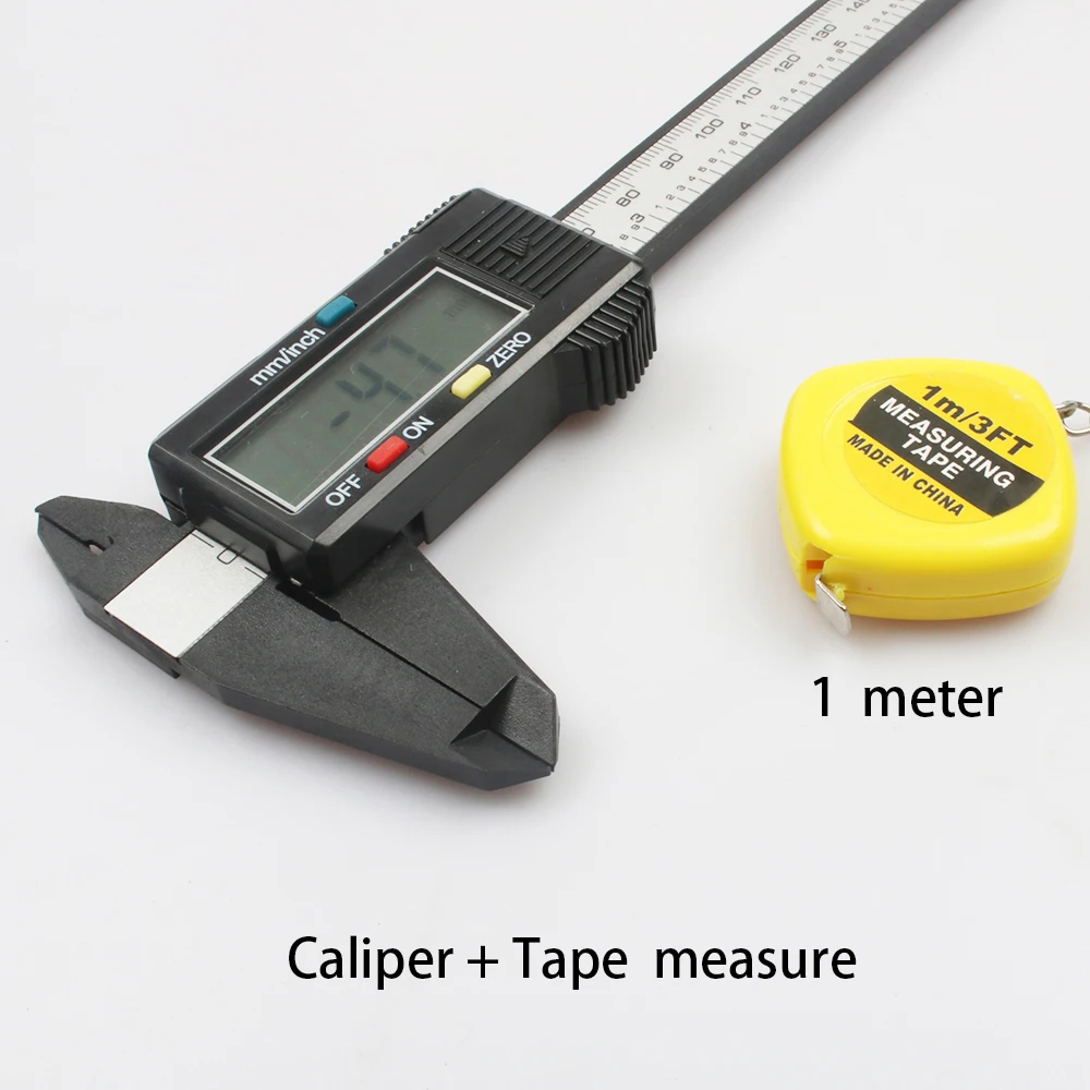 Free shipping 150mm 6 inch LCD Digital Electronic Carbon Fiber Vernier Caliper Gauge Micrometer Measuring Tool 1m tape measure |