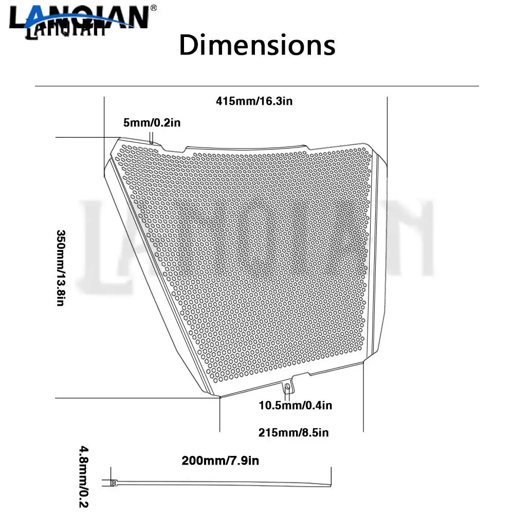 Защита радиатора мотоцикла решетка протектор из нержавеющей стали для Honda