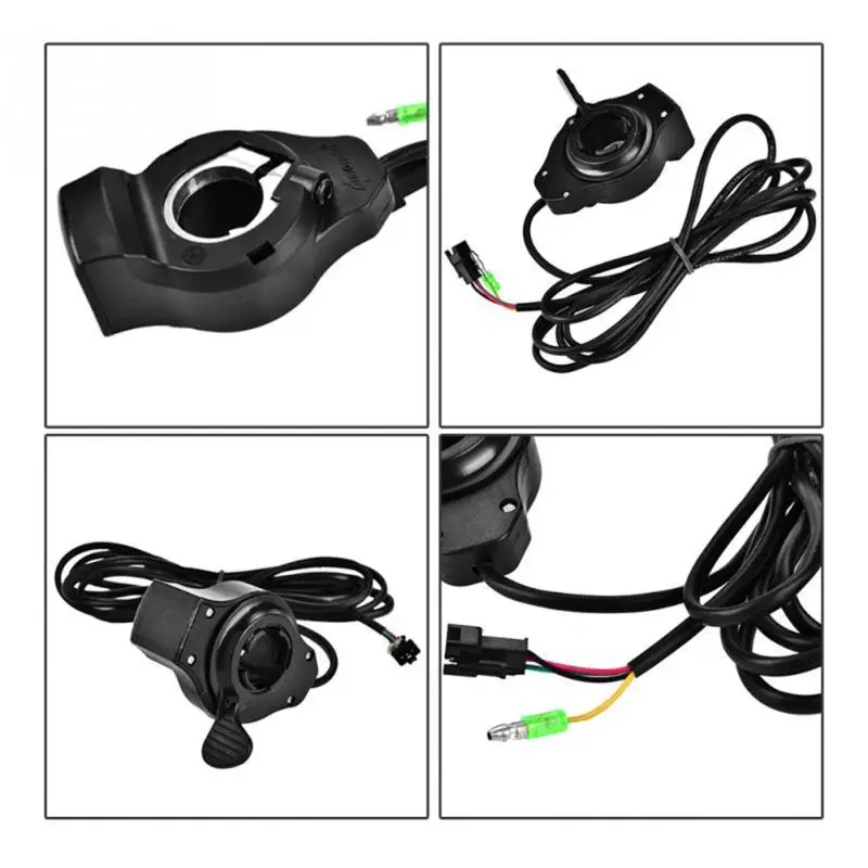 

1 Set E-bike Handlebar Electric Scooter Accelerator Thumb with LCD Display Black Bicycle Grips Accessories