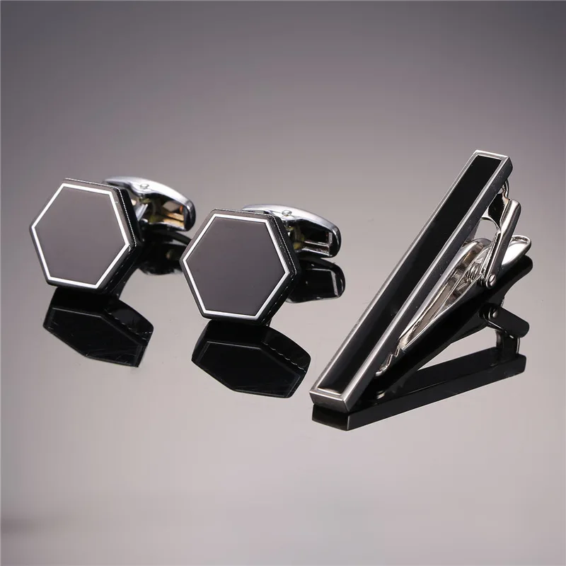 Мужские Запонки Collare с зажимом для галстука золотого/серебряного цвета роскошные