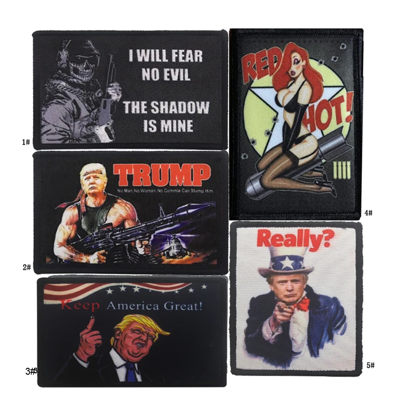 Тактическая повязка на руку с вышивкой Трампа военная нашивка оптовая продажа