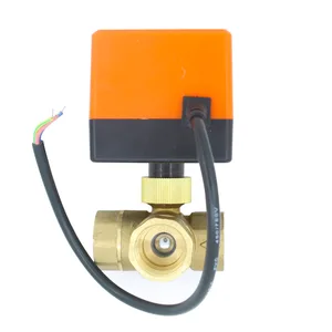 Латунный шаровой клапан с электроприводом, 34 дюйма, AC220v, DC24v, 12 В постоянного тока, 3-ходовой, dn20, водопроводный вентиль, CN01, CN02