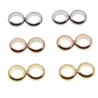 Бусины-разделители из нержавеющей стали под розовое золото, 100 шт.