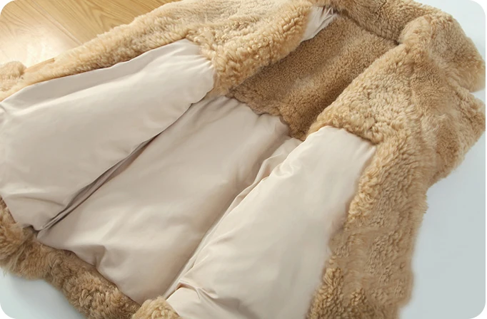 100% натуральное шерстяное пальто зимняя женская куртка на 90% белом утином пуху