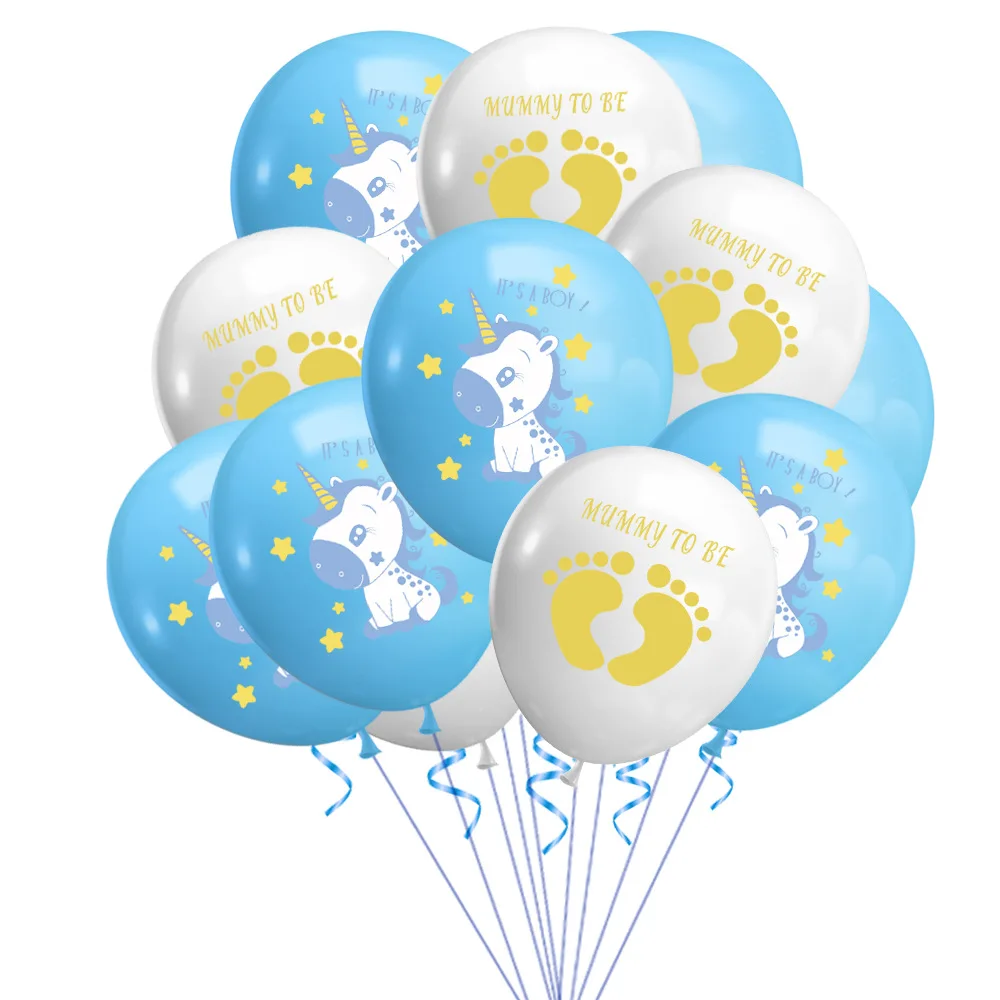 

SLMengGUO 12 inch white balloon footprint latex baby shower gender reveal party decoration balloons package 2020 new decoration