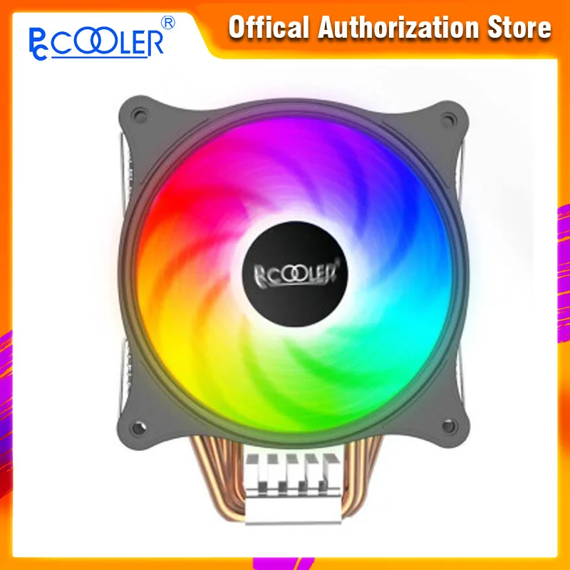 Pccooler 6 тепловых трубок Процессор кулер 4 Pin PWM RGB PC тихий Intel LGA 2011 775 1200 1150 1151 1155 AMD AM3 AM4