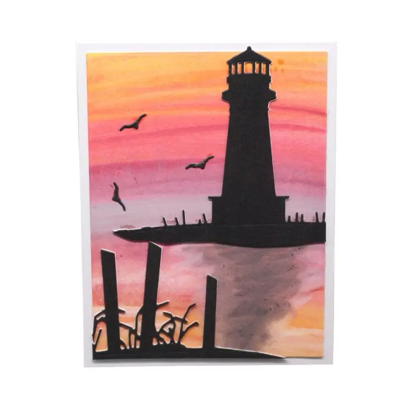 

2021 New Lighthouse Metal Cutting Dies Stencil DIY Scrapbooking Album Stamp Paper Card Embossing Crafts Decor