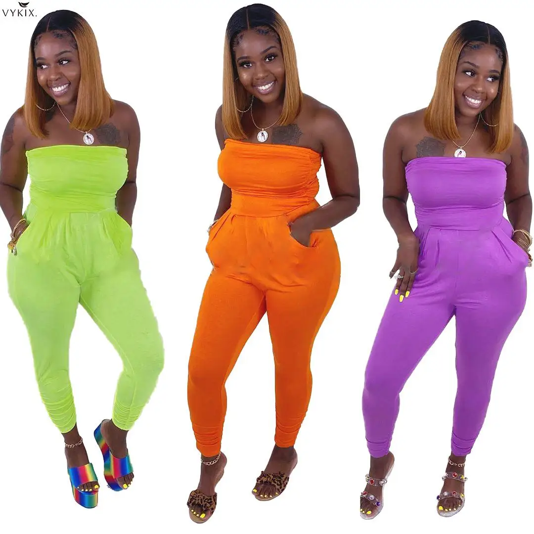 

Спортивный женский однотонный Боди без бретелек с высокой талией, цельный комбинезон, Клубные пляжные костюмы