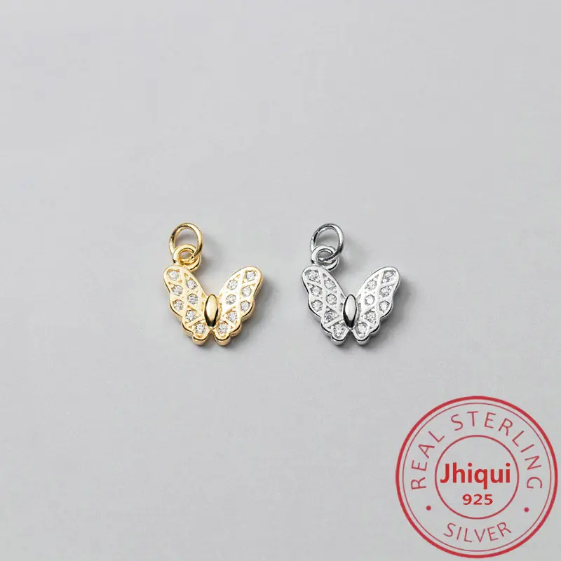 

Подвеска-бабочка из серебра 925 пробы с цирконом, 2 шт.