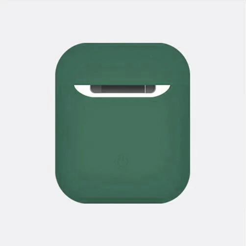 midnight green Жидкий силиконовый чехол для наушников для AirPods 1 2nd Bluetooth, беспроводные наушники, защитный чехол для зарядки, сумка для Airpods - Цвет: midnight green
