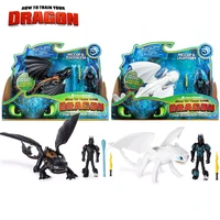new action figure how to train your dragon 3 toothless light fury feature doll model card set boxed toys gift