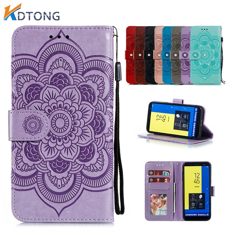 

Flower Embossed Leather Case For Samsung Galaxy J2 J4 J6 J8 J250 J400 J415 PLUS Prime Grand Prime Pro G530 G960 G965 N960 Cover