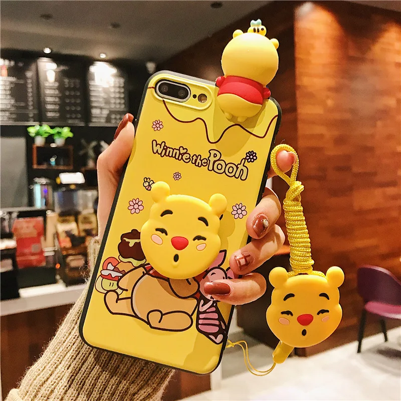 Iphone X XS 8 7 6s Plus Capinhas Тонкий Модный противоударный мультяшный милый дешевый чехол для телефона iphone XR 8 - Цвет: Greedy bear