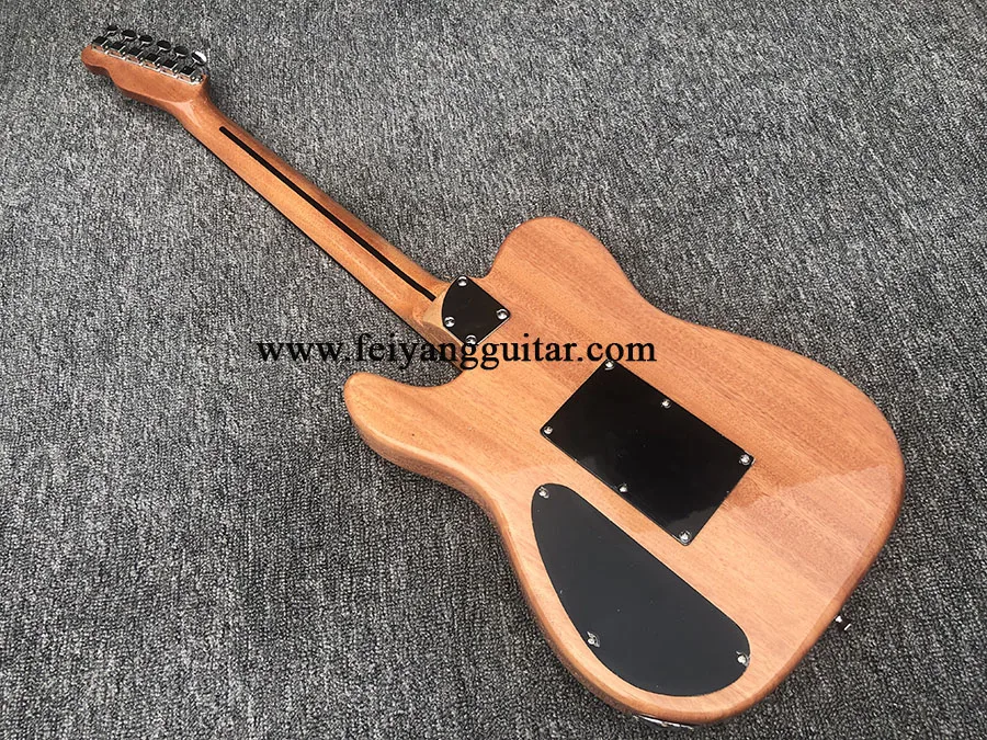 fabrik direkt verkäufe 6 string elektrische gitarre akustische gitarre dual zweck gitarre rose holz griffbrett rose holz brücke po free