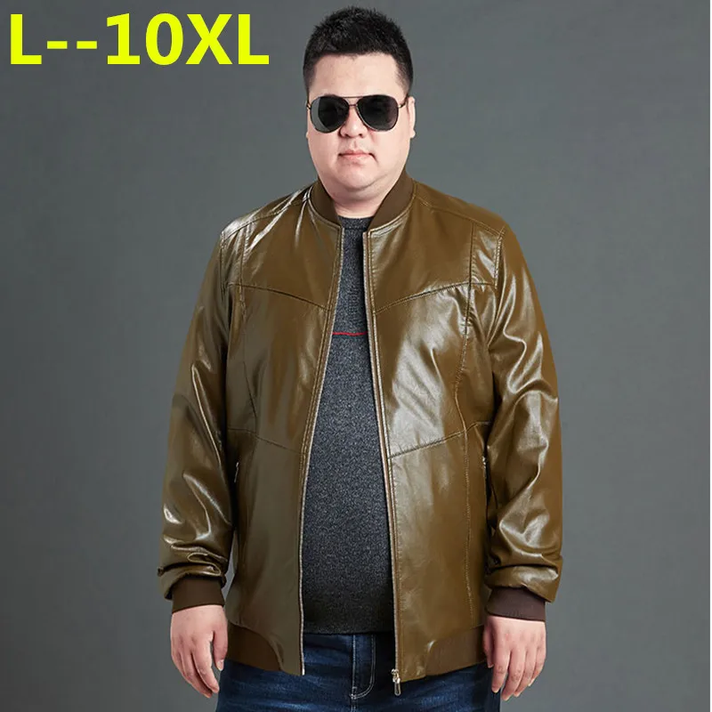 Кожаная куртка для мужчин 10xl 8xl 6xl дизайнерская мужская повседневная