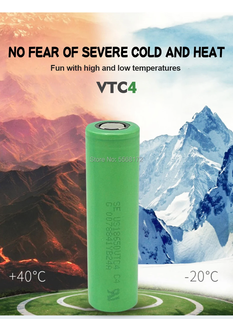 Sony 100% оригинальный 3 6 V 18650 VTC4 2100mAh Высокий сток 30 А батарея VC18650VTC4 электронные