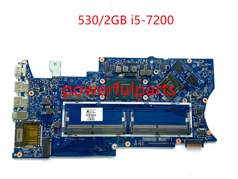 

100% рабочая материнская плата HP pavilion 15T-BR 15-BR с SR342 I5-7200 CPU 924081-601 924081-001 924081-501 с графикой