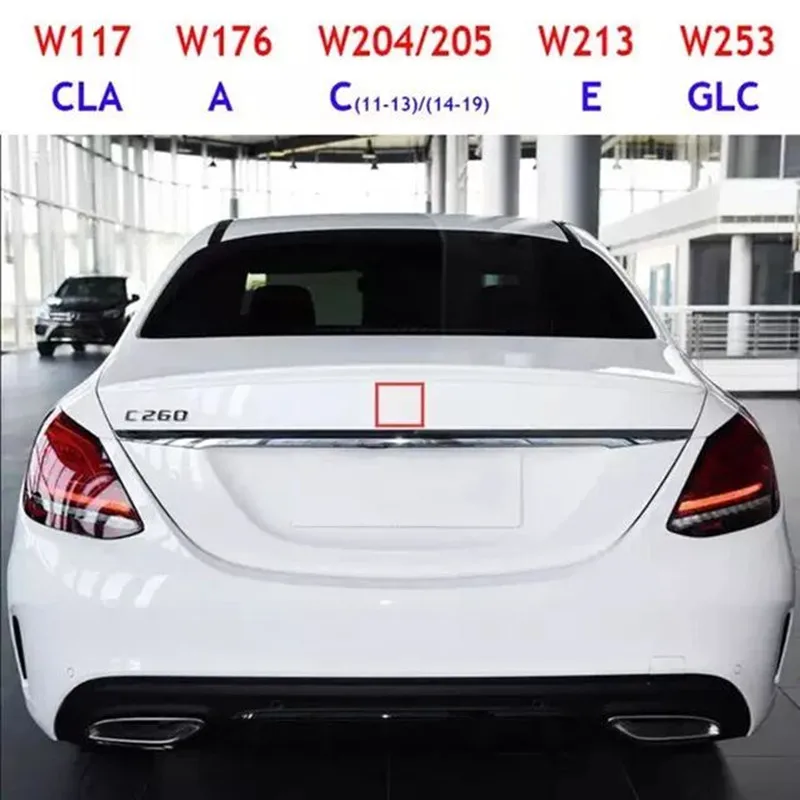 Значок со звездой для Mercedes Benz C E CLA GLC A Class среднего багажника 3 знака Эмблема W117 W176