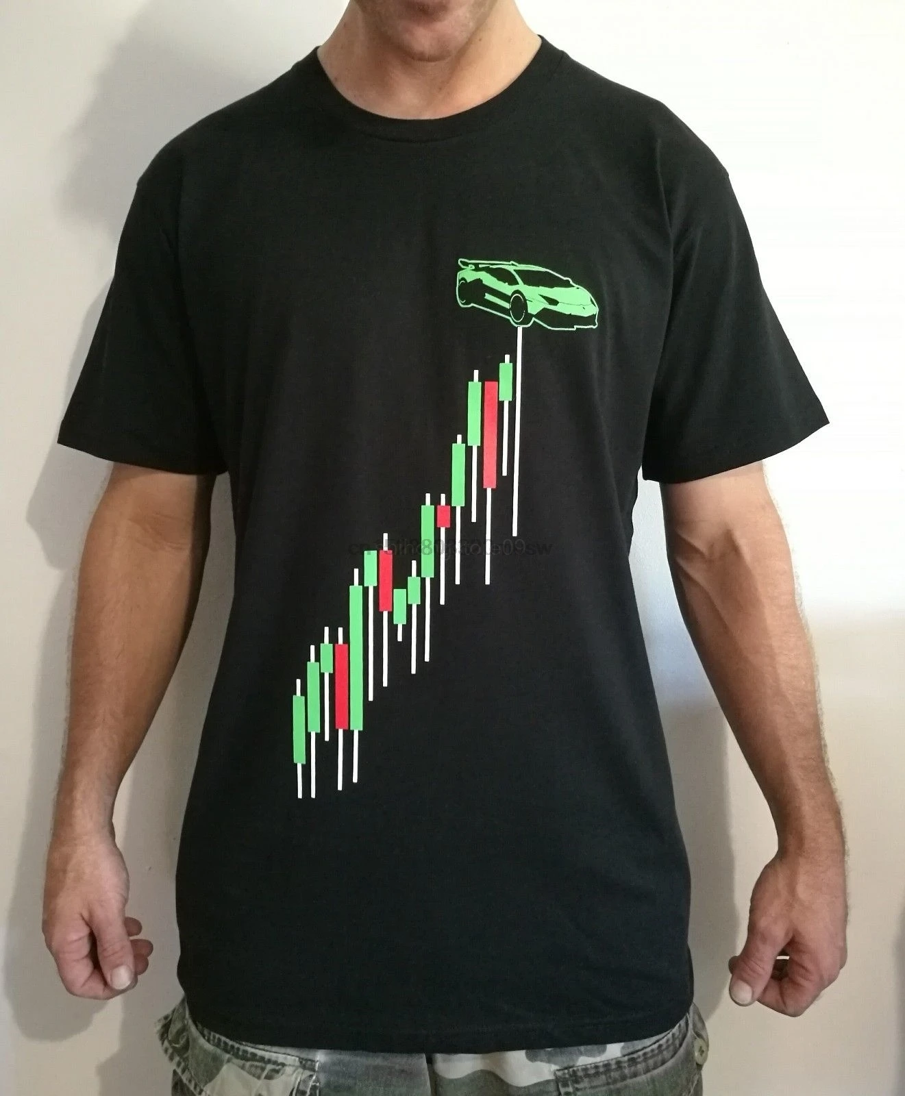 

2019 Summer Short sleeve Fashion Tee Shirt Bitcoin cryptocurrency blockchain lambo chart graph shirt